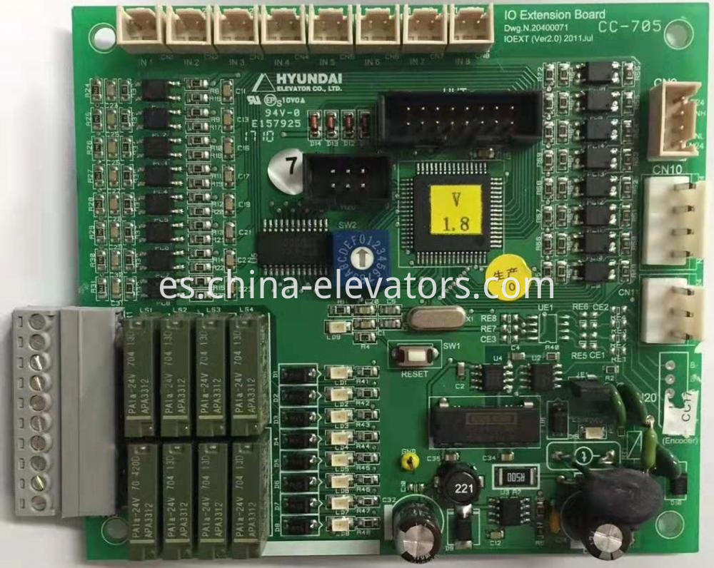 Tablero de extensión Hyundai IO / DWG.N.20400071 / CC-705 Hyundai IO Extension Board / Dwg.N.20400071 / CC-705